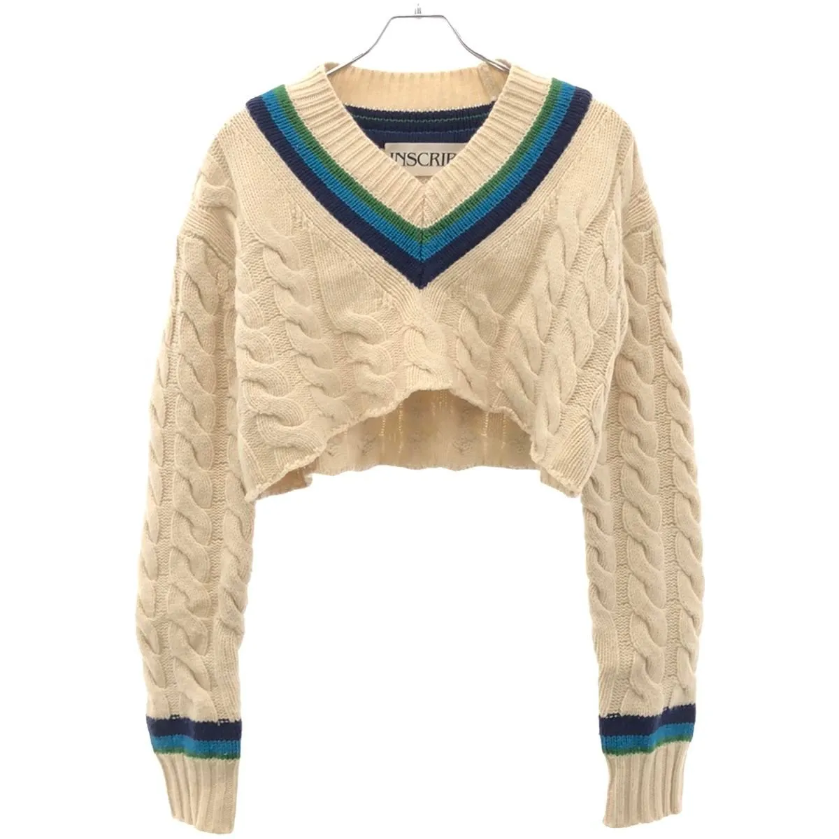 INSCRIRE アンスクリア 22AW SHORT CHILDEN ショートチルデンニットセーター I22AW-K11