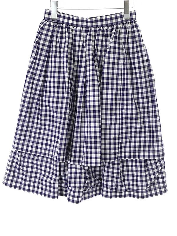COMME des GARCONS コムデギャルソンガール 23SS ギンガムチェックダブルスカート