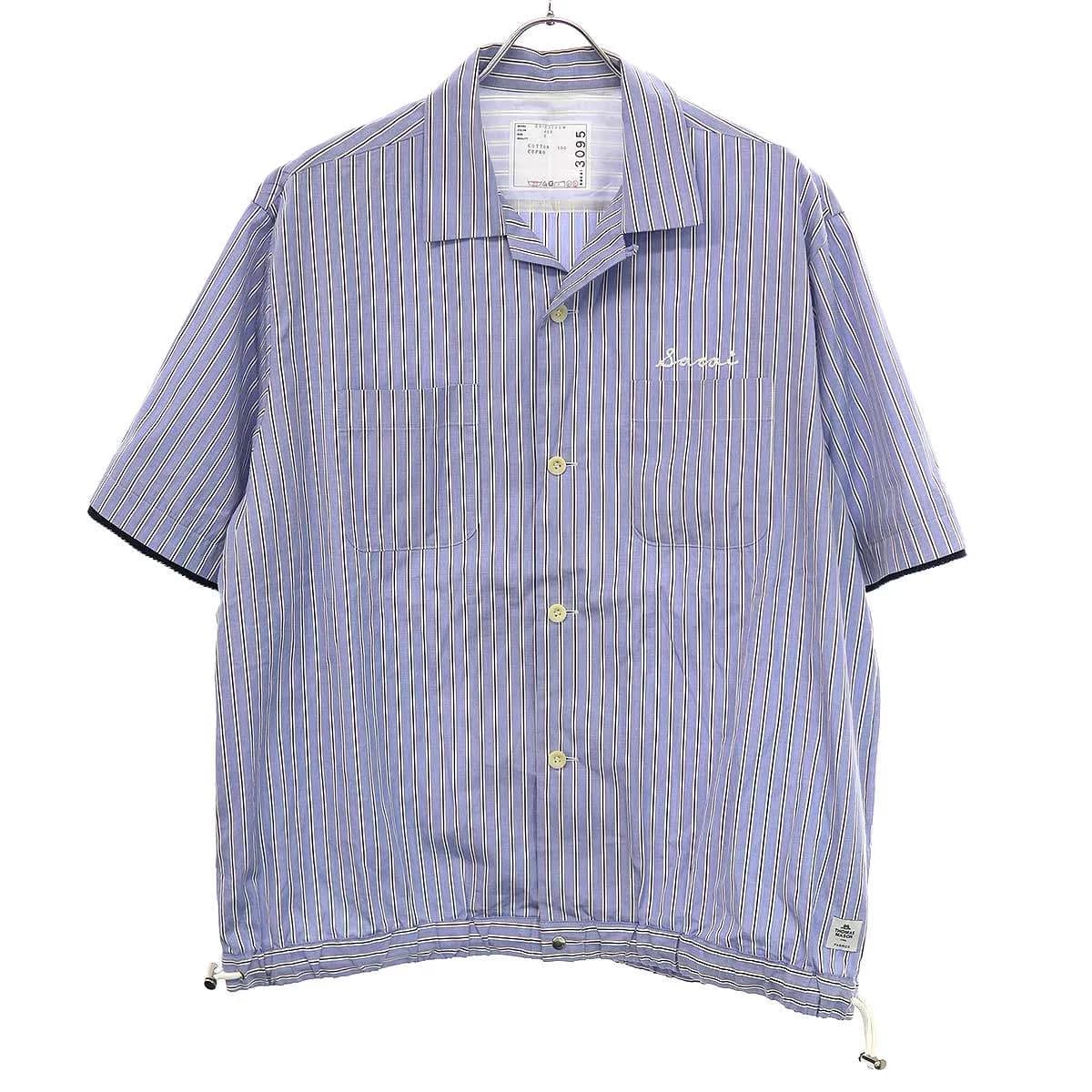 sacai サカイ 23SS Thomas Mason Cotton Poplin Shirt ショートスリーブストライプシャツ