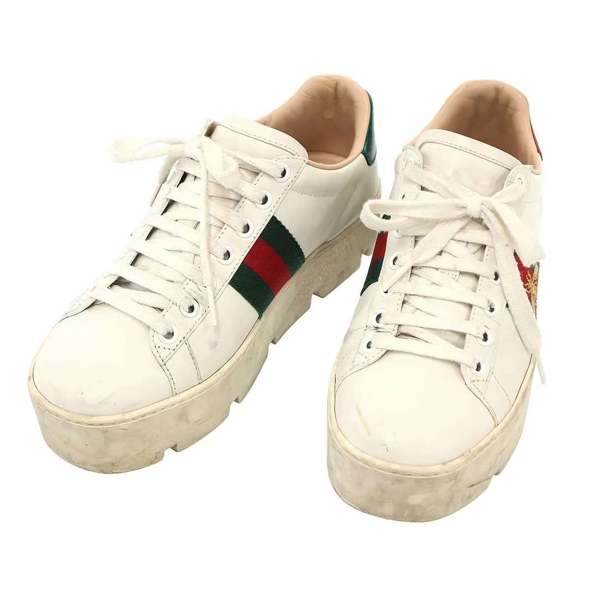 GUCCI グッチ エース エンブロイダリー プラットフォーム スニーカー 577573