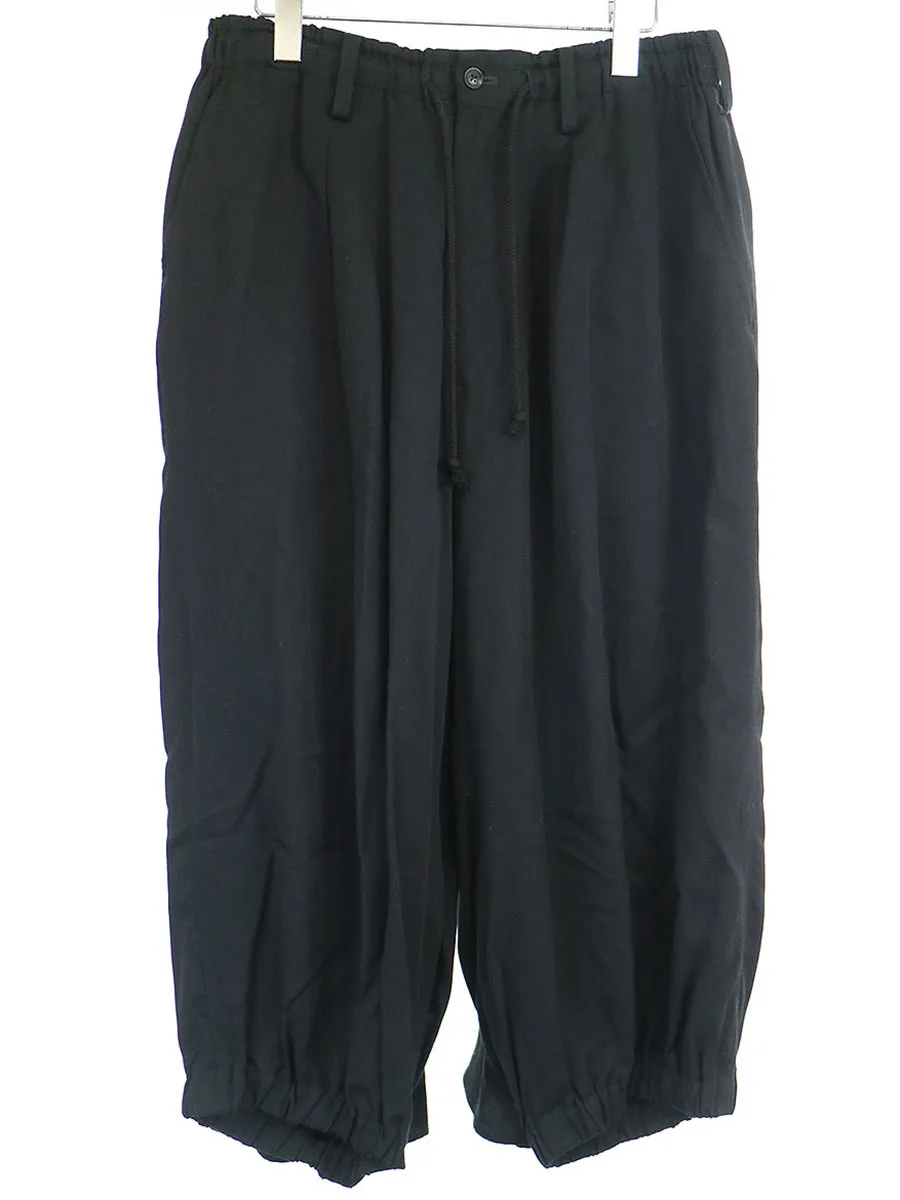 Yohji Yamamoto ブラック スキャンダル ヨウジヤマモト 19AW バーバリークロスカラスパンツ