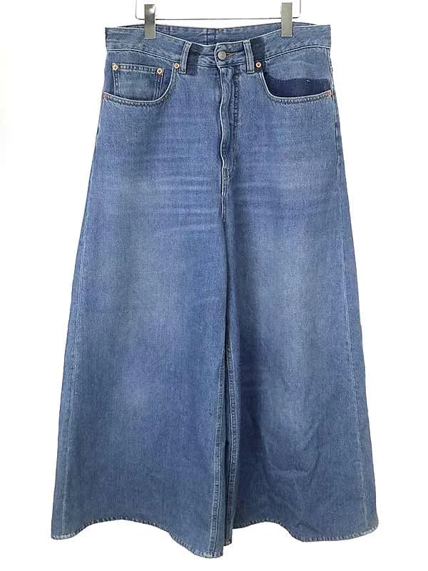 MM6 エムエムシックス 20AW Shadow ワイドレッグデニムパンツ
