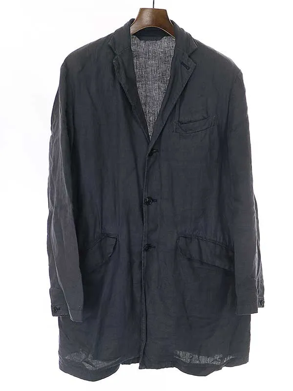 nest robe ネストローブ コンフェクト Over Dyed Linen Chesterfield Coat オーバーダイ加工リネンチェスターコート