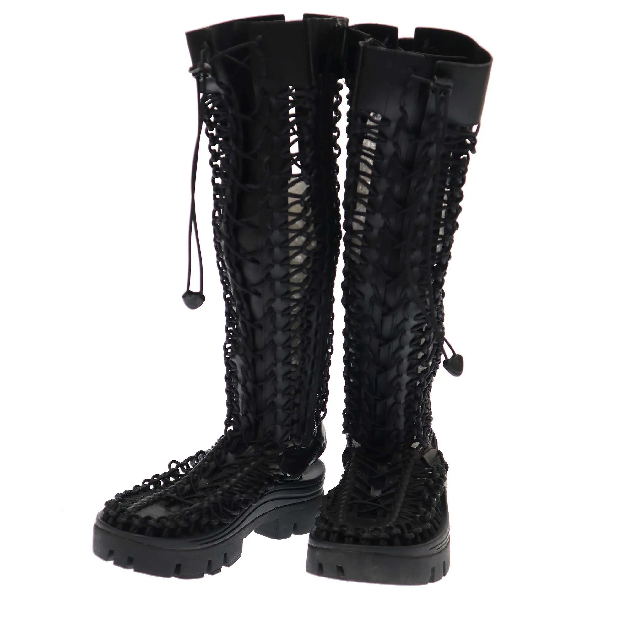 noir kei ninomiya ノアールケイニノミヤ×キーン 24SS SAMPLE ユニーク プラットフォーム 3/4ブーツ