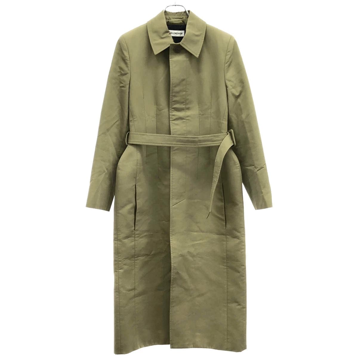 BALENCIAGA バレンシアガ ウエストシェイプベルテッドステンカラーコート 543256