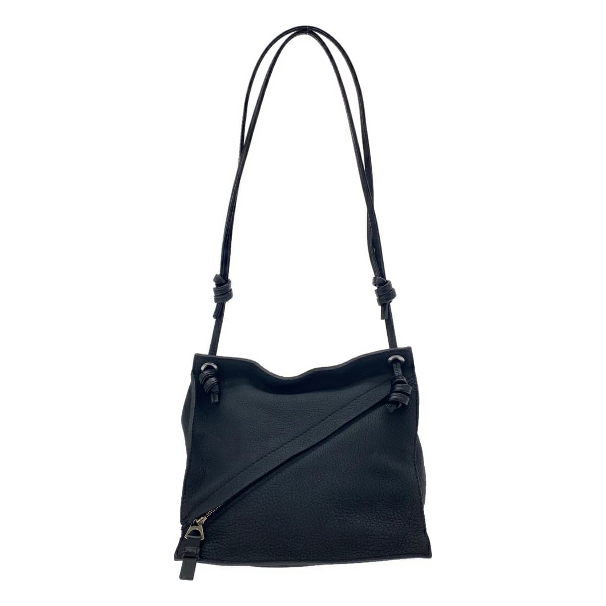イッチ×マノフ HERRIE BOX BAG レザーボックスバッグ