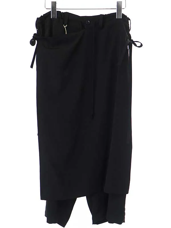 Yohji Yamamoto グラウンド ワイ 20SS トリアセテートスカートパンツ