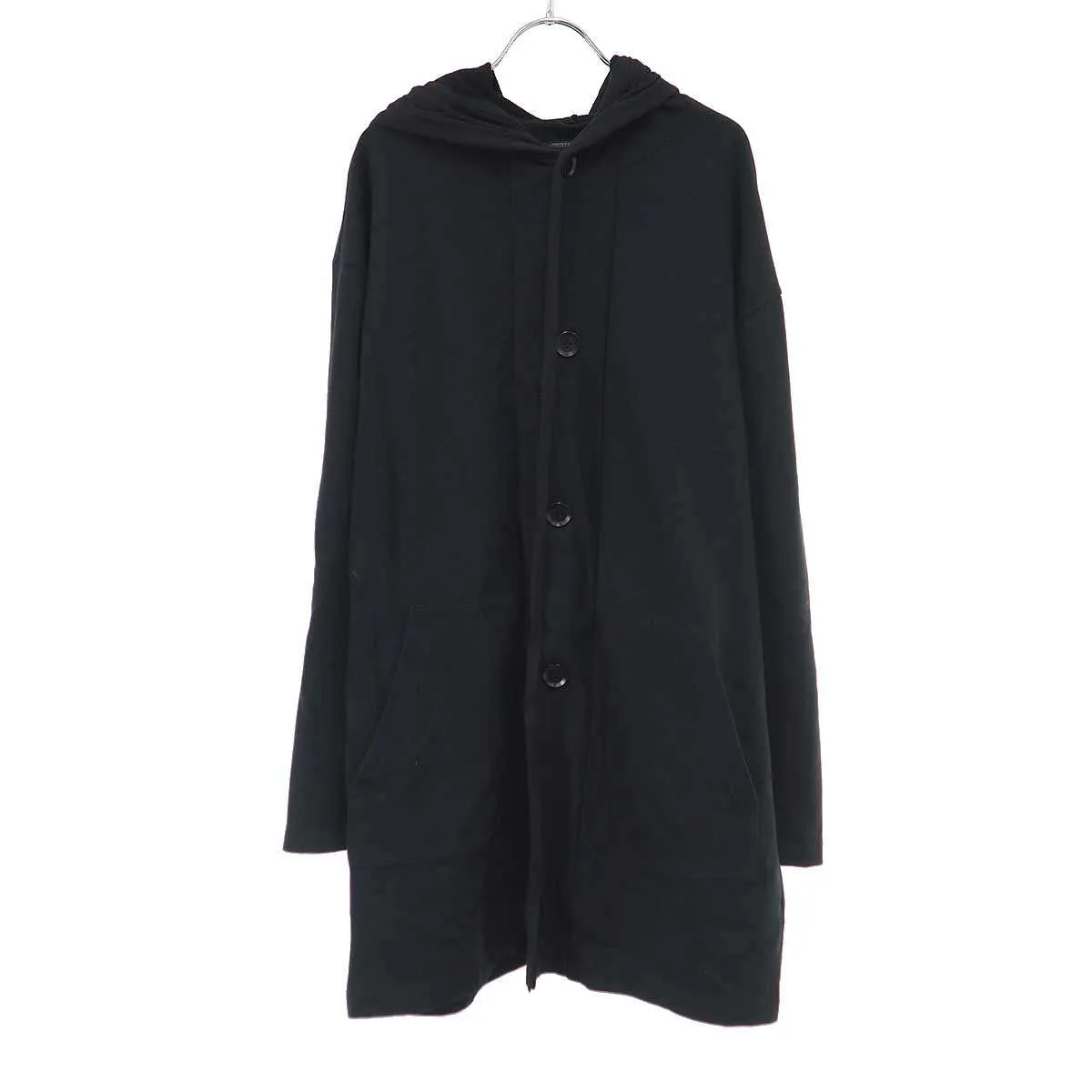 Yohji Yamamoto レギュレーション ヨウジヤマモト メン 22AW コットンジャージージップアップロングパーカー コート HE-T57-079