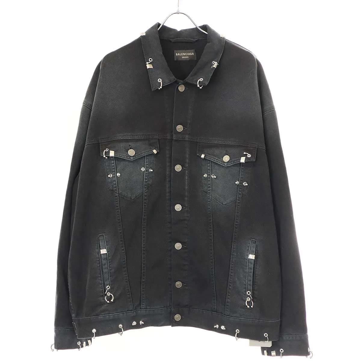BALENCIAGA バレンシアガ 24SS Pierced Denim Jacket ピアスデニムジャケット