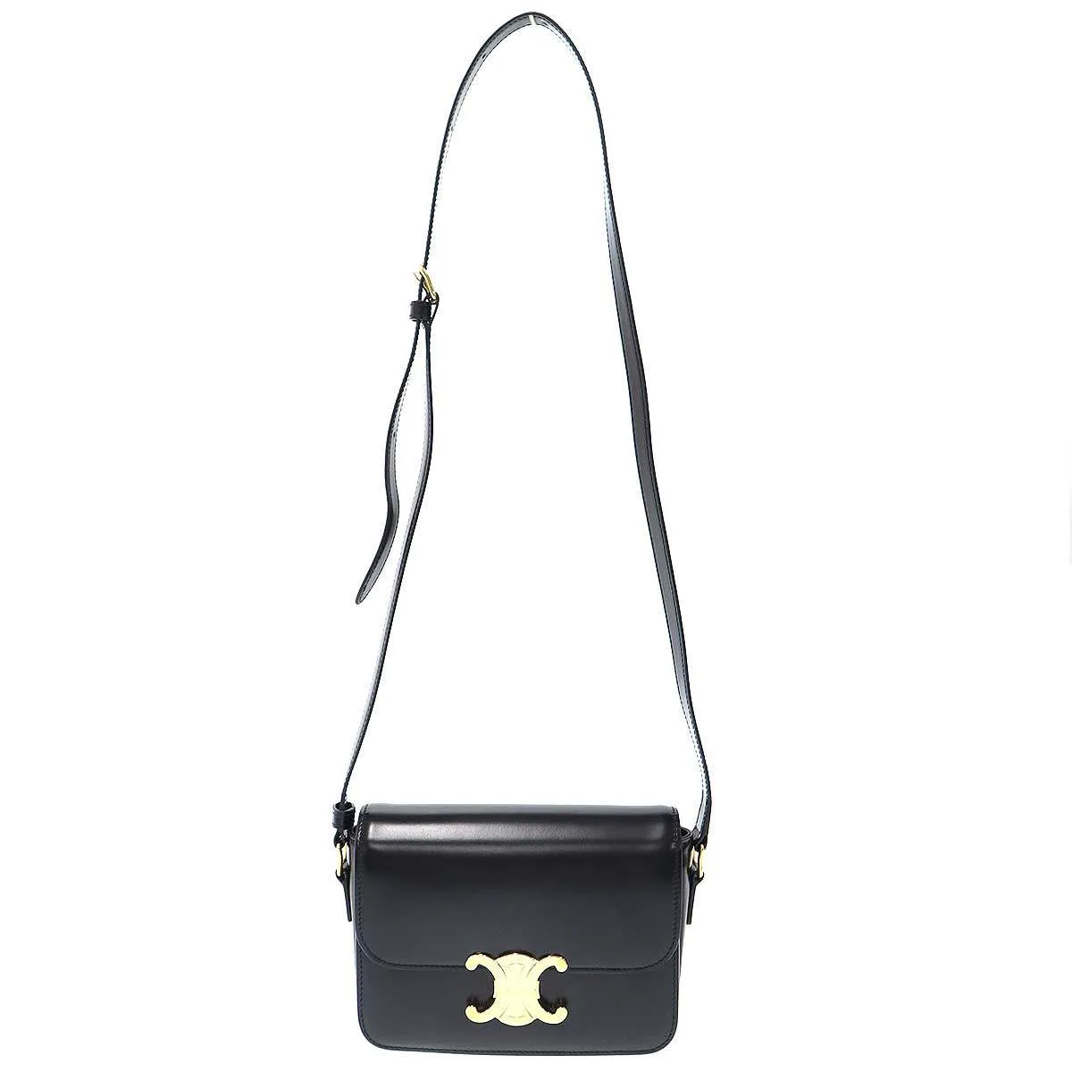 CELINE セリーヌ Triomphe Bag Teen トリオンフショルダーバッグ ティーン シャイニーカーフスキン