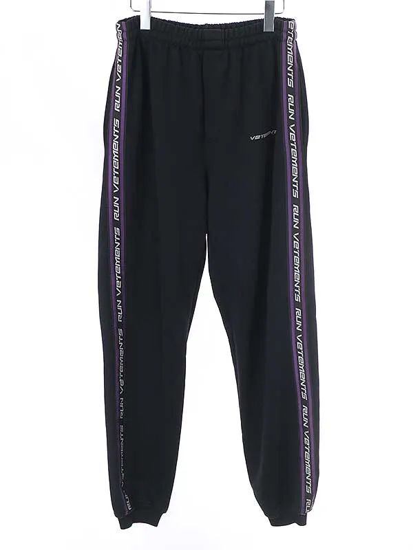 VETEMENTS ヴェトモン 21AW UNISEX LOGO TAPE TRACK PANTS ロゴテープトラックパンツ