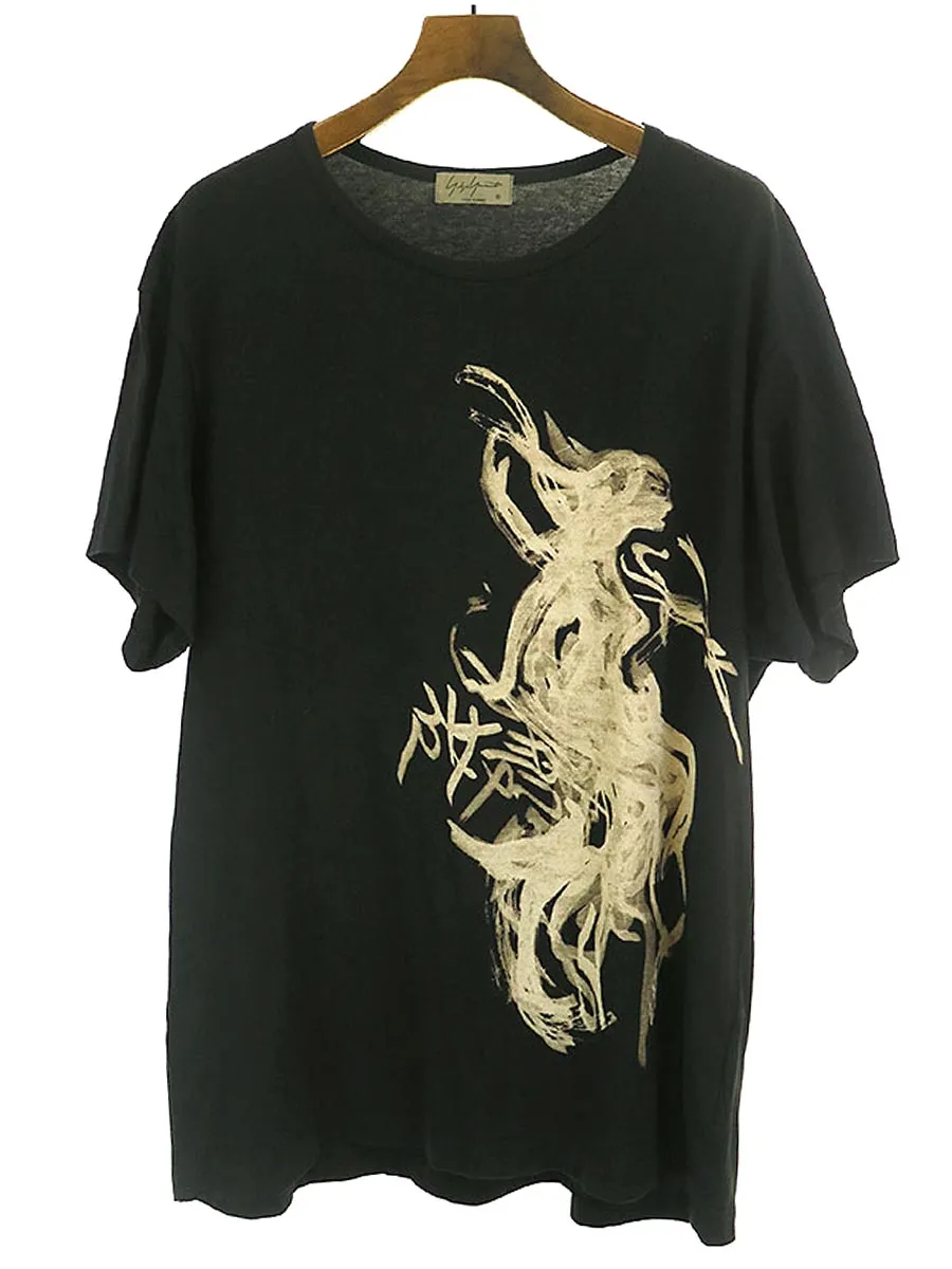 Yohji Yamamoto ヨウジヤマモト プール オム 18AW 丸首半袖裸女プリントTシャツ