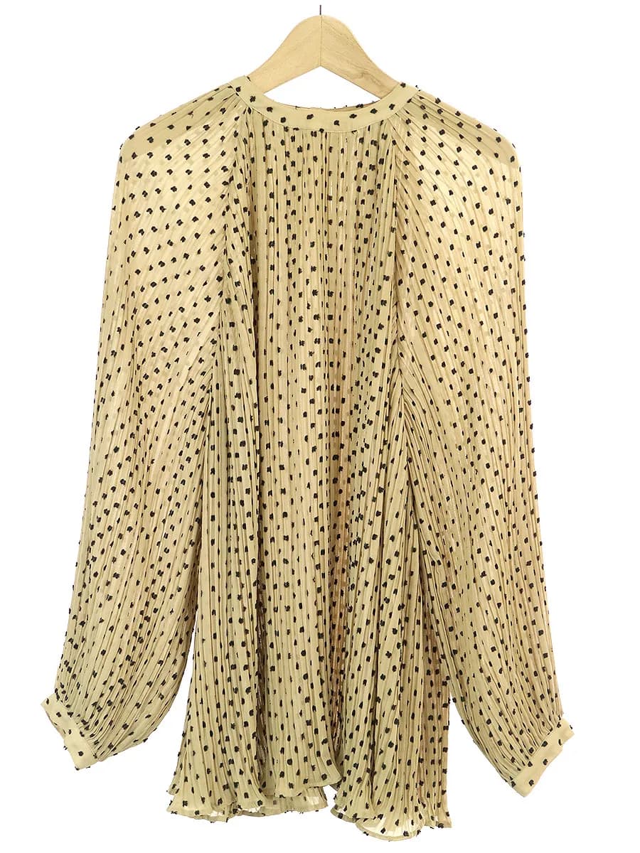 CLANE クラネ 20SS DOT JACQUARD SMOCK TOPS ドットジャカードスモックトップス