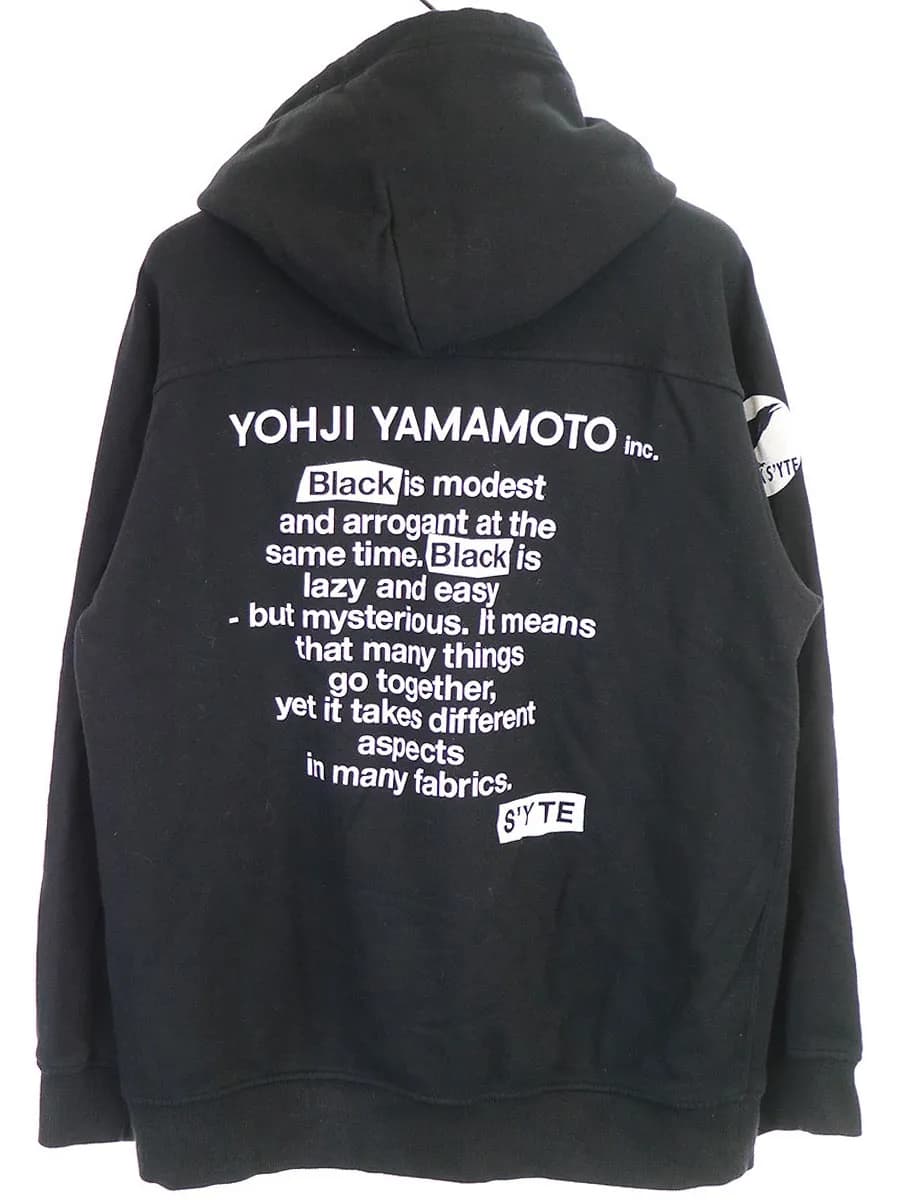 Yohji Yamamoto サイト バイ ヨウジヤマモト 19AW メッセージプリントスウェットパーカー