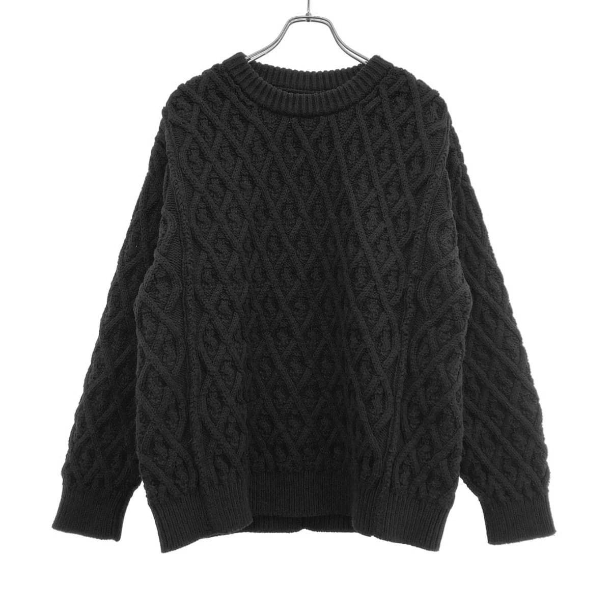 AURALEE オーラリー HARD TWIST MERINO ARAN KNIT P/O ハンドツイストアランニットプルオーバー A9AP01FM