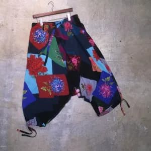 Yohji Yamamoto Yohji Yamamoto POUR HOMME 16SS 花と少年 フラワーコラージュサルエルバルーンパンツ/3