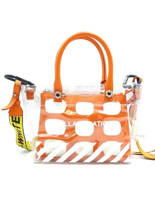 OFF-WHITE オフホワイト × ヘロンプレストン 2WAY クリアショルダーバッグ