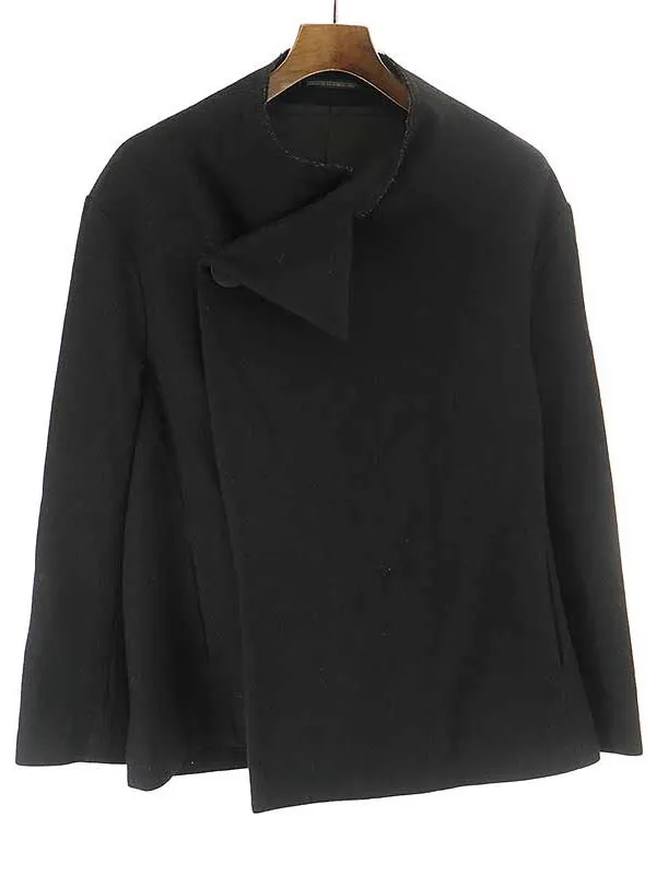 Yohji Yamamoto ヨウジヤマモト ファム 04AW フラノウールラップデザインジャケット