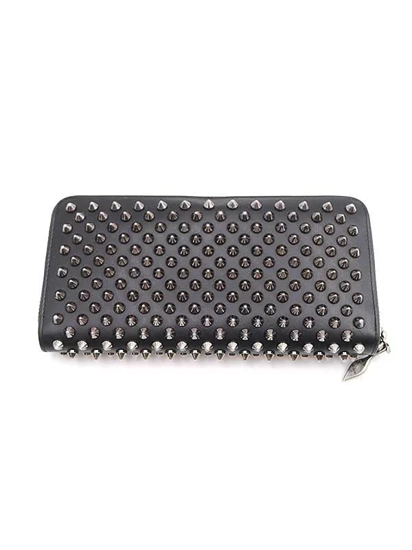 Christian Louboutin クリスチャンルブタン パネトーネ ラウンドジップスパイクスタッズウォレット