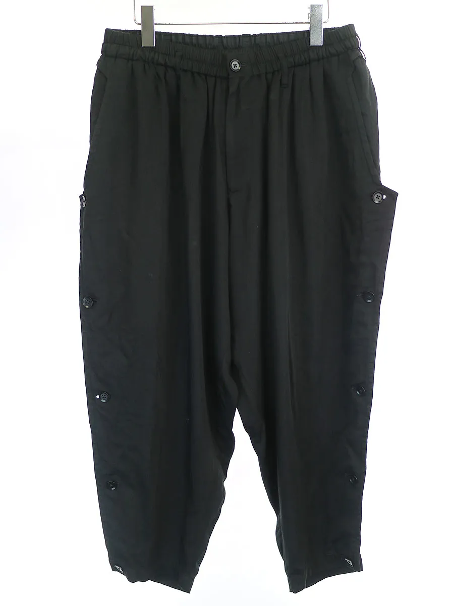 Yohji Yamamoto ヨウジヤマモト プールオム 20SS サイドボタンクロップドイージーキュプラパンツ