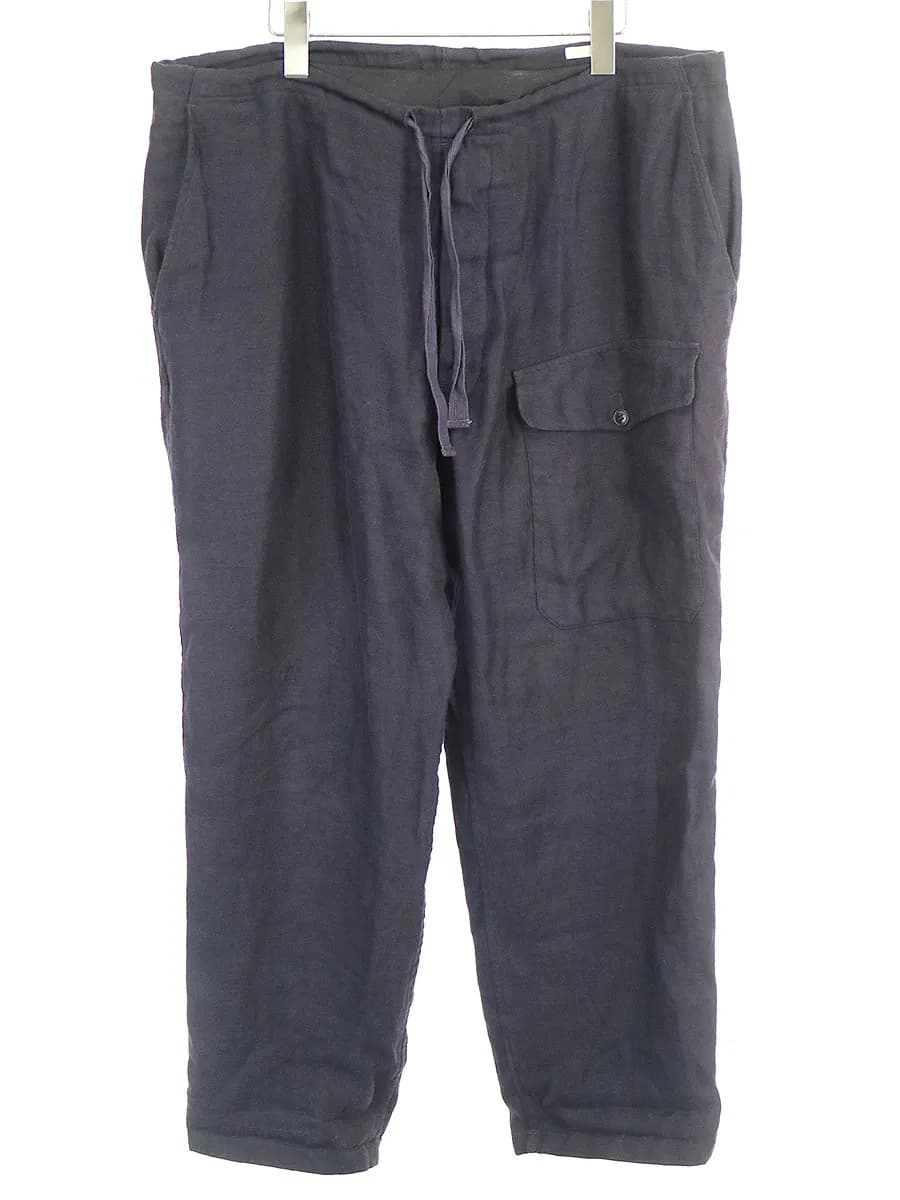 COMOLI コモリ 18SS リネン起毛ドローストリングパンツ