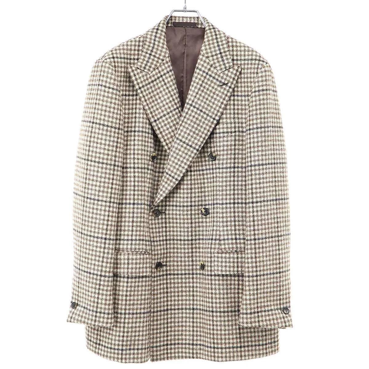 Kaptain Sunshine キャプテンサンシャイン×レショップ CARUSO別注 22AW ツイードチェックダブルジャケット