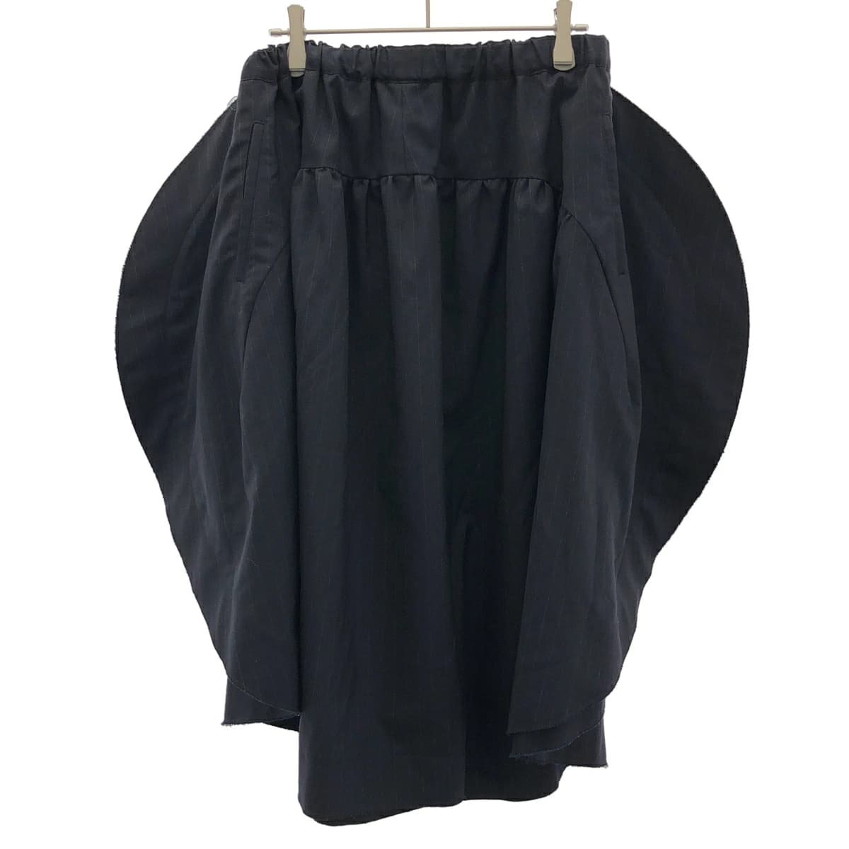 COMME des GARCONS コムデギャルソンコムデギャルソン 17SS ウールギャバジンストライプバルーンスカート RS-S012