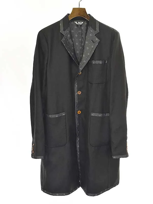 COMME des GARCONS ブラック コムデギャルソン 22SS パイピングデザインロングジャケット