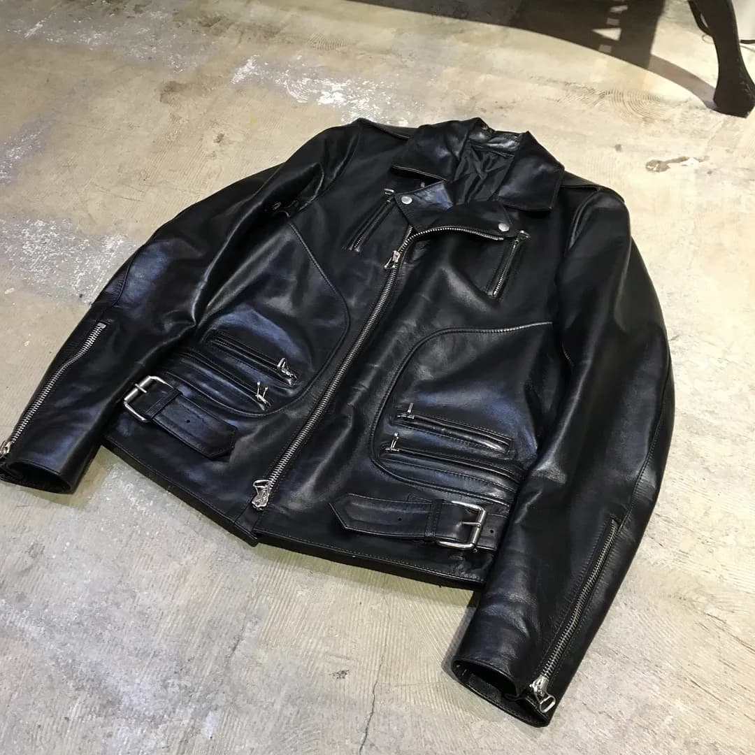 BALMAIN HOMME BALMAIN HOMME 09AW ホースレザーパーフェクトライダースジャケット