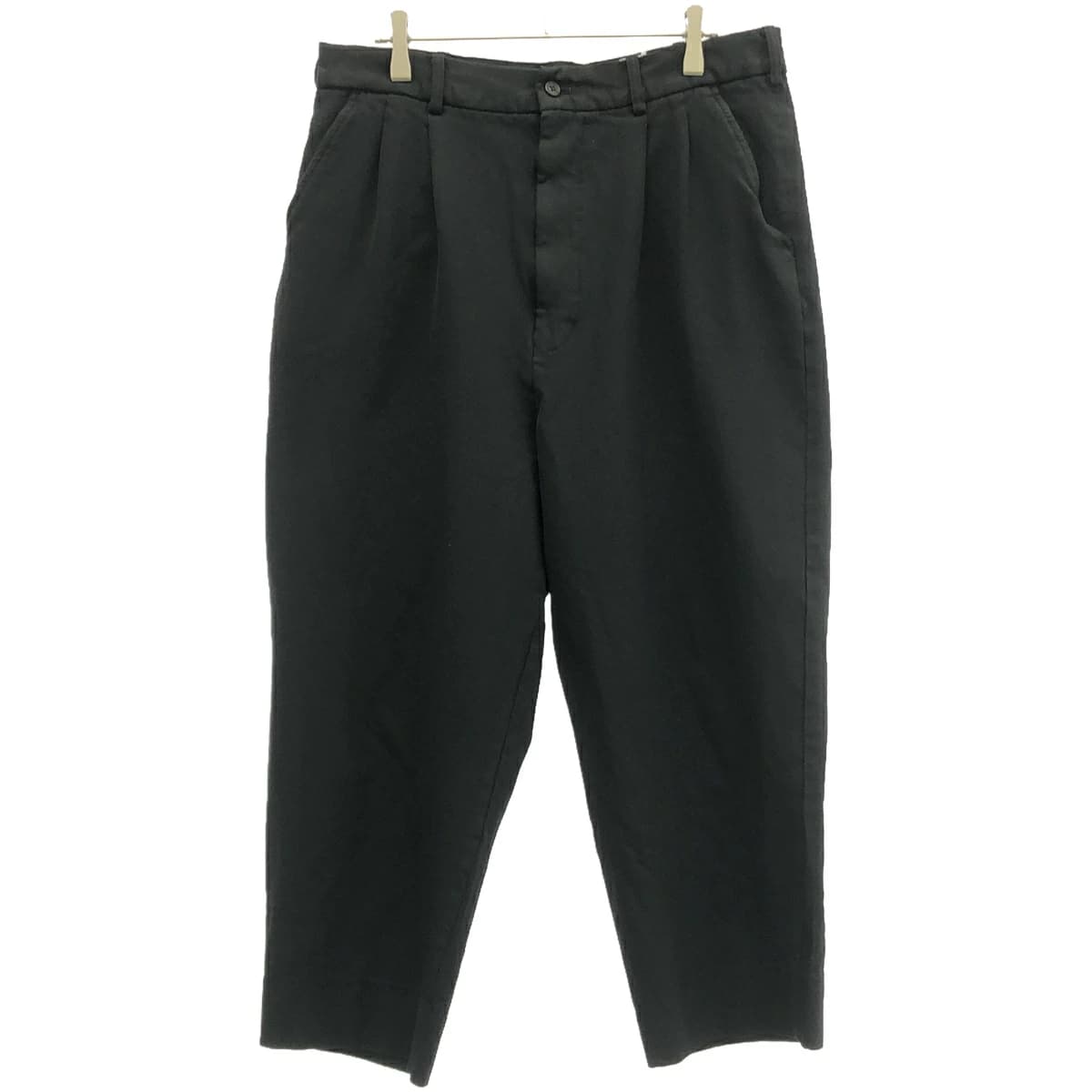 COMME des GARCONS コムデギャルソンオム 24SS ポリエステル縮絨ワイドテーパード2タックスラックスパンツ HM-P010