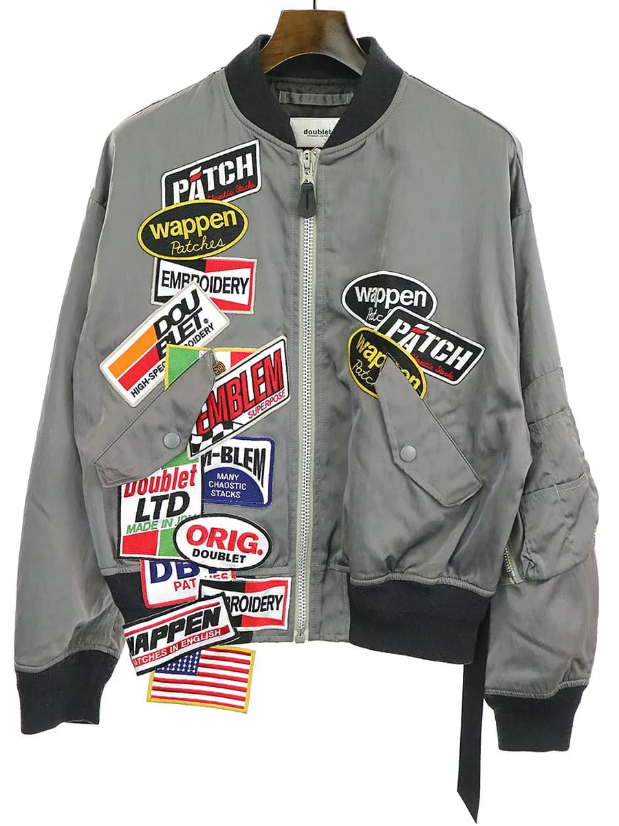 doublet ダブレット 18SS CHAOS PATCHES BOMBER BLOUSON マルチワッペンMA-1 ボンバージャケット