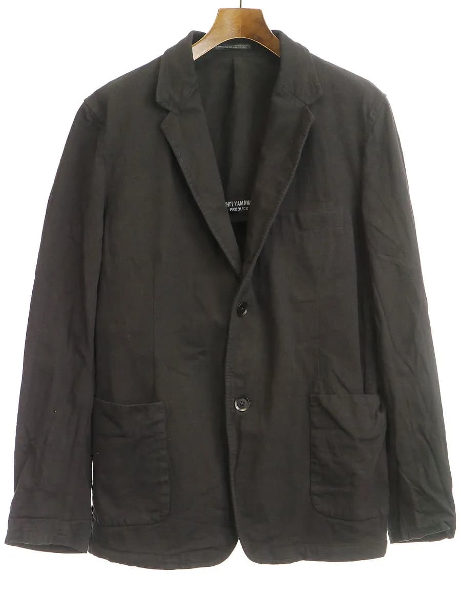 Yohji Yamamoto ヨウジヤマモト プールオム コットン2Bジャケット