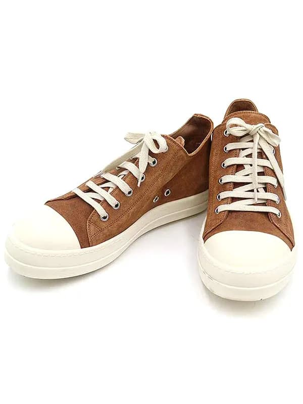 Rick Owens リックオウエンス RAMONES LOW ラモーンズ ローカットスエードレザースニーカー