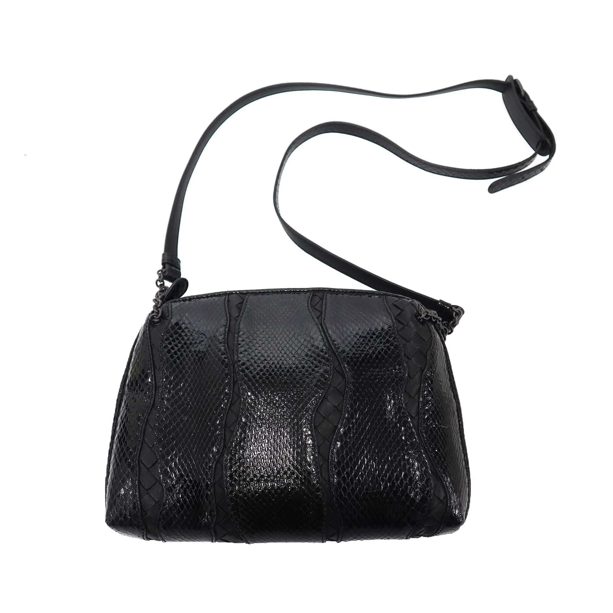 BOTTEGA VENETA ボッテガヴェネタ イントレチャートパイソンレザーショルダーバッグ