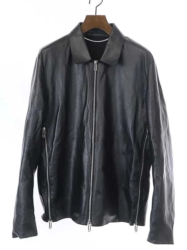 OFF-WHITE オフホワイト ジップデザインシングルライダースジャケット