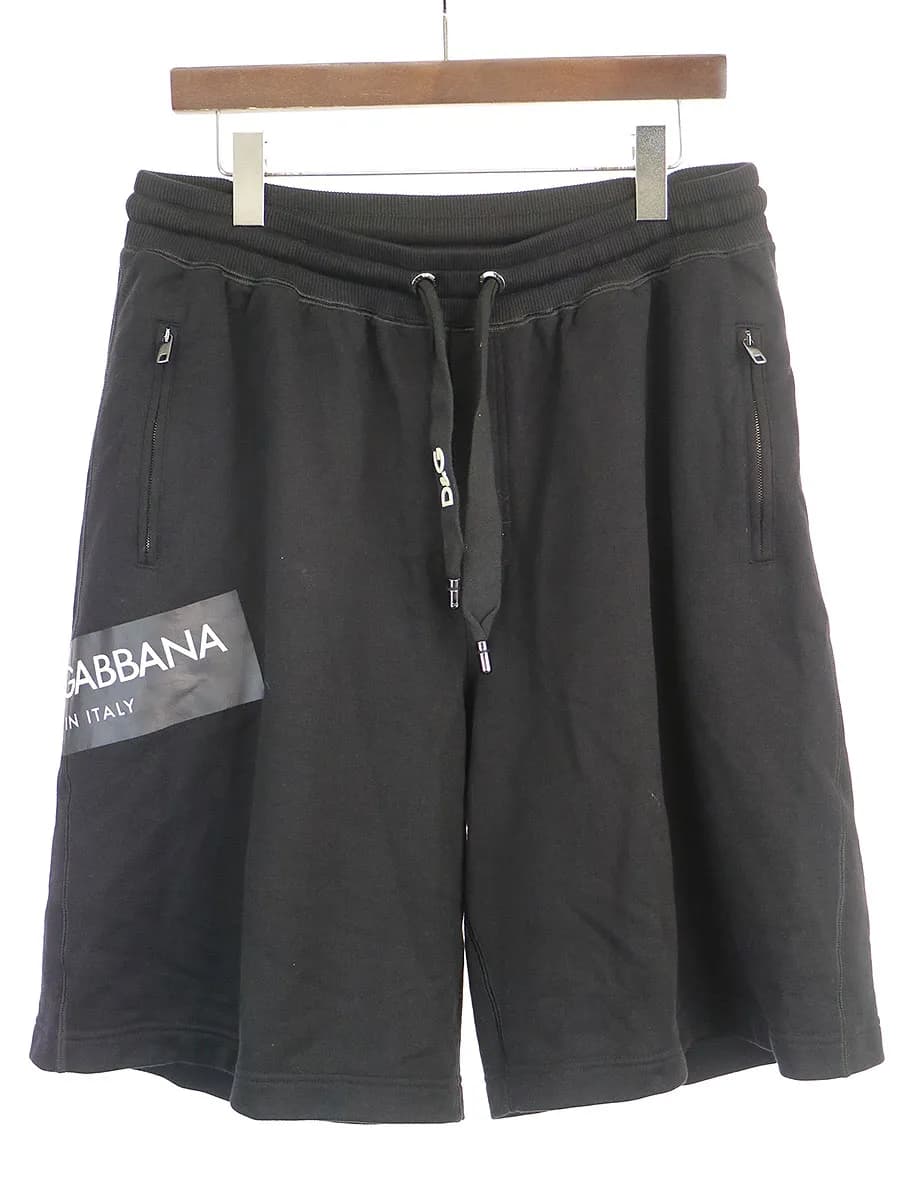 DOLCE&GABBANA DOLCE&GABBANA テーププリントスウェットハーフパンツ