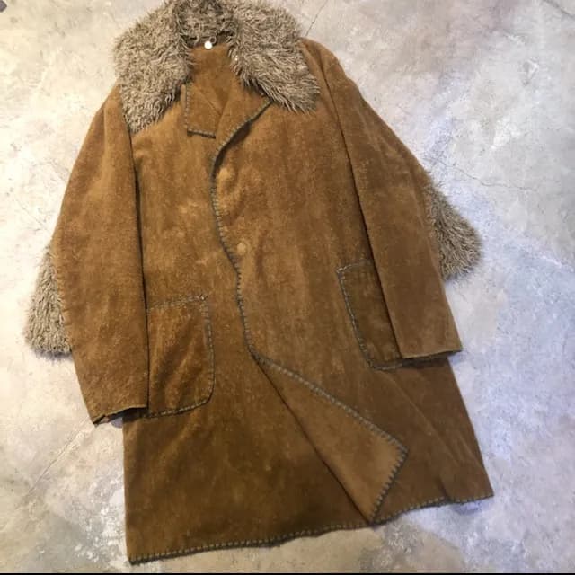 Yohji Yamamoto Yohji Yamamoto POUR HOMME 12AW シャギーファーブランケットステッチコート
