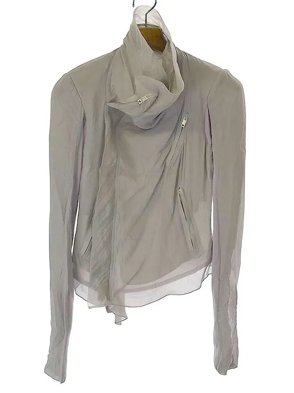 Rick Owens リックオウエンス 10SS ハイネックシフォンライダースジャケット