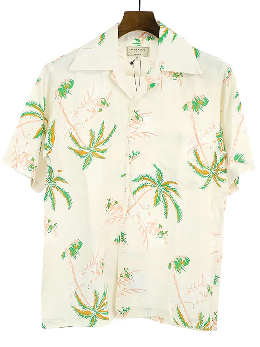 MAISON KITSUNE メゾンキツネ×コナベイハワイ Aloha レーヨンアロハシャツ