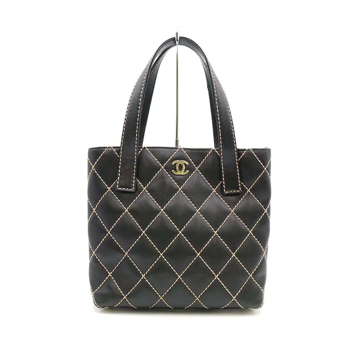 CHANEL CHANEL 2002年製 ワイルドステッチレザートートバッグ