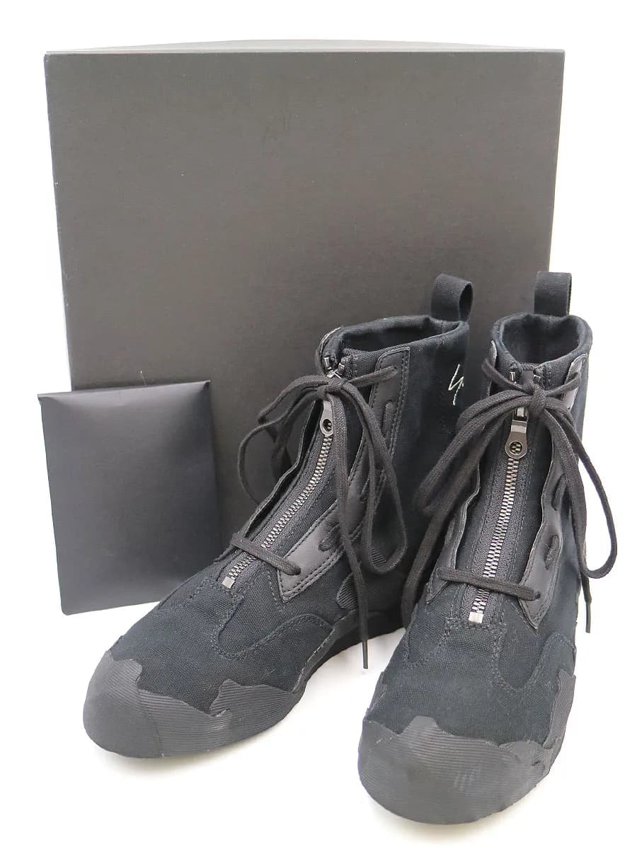 Yohji Yamamoto ヨウジヤマモト 18SS TAKUSAN-HIGH ハイカットキャンバススニーカー