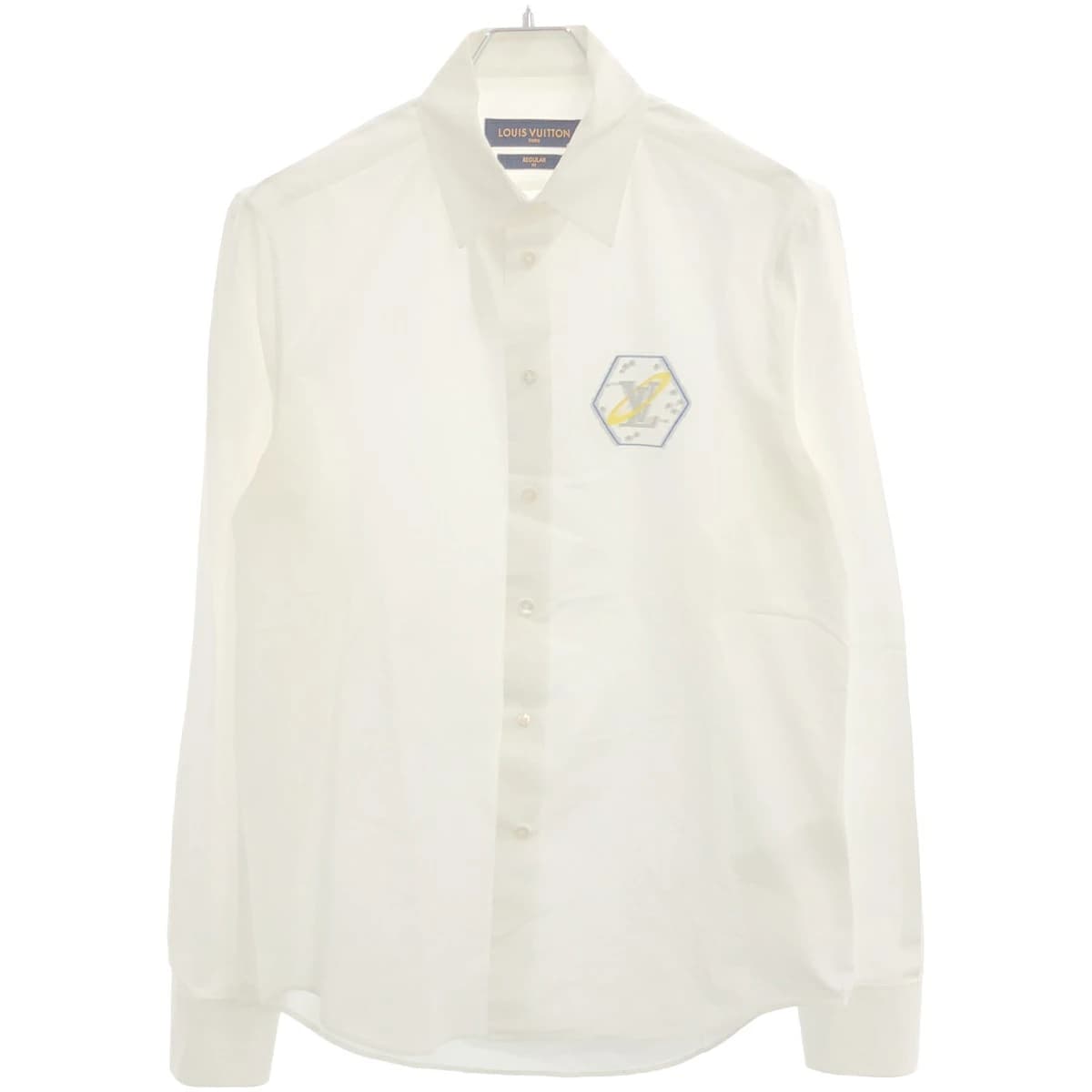 LOUIS VUITTON ルイヴィトン 19SS ロゴプリントコットンドレスシャツ