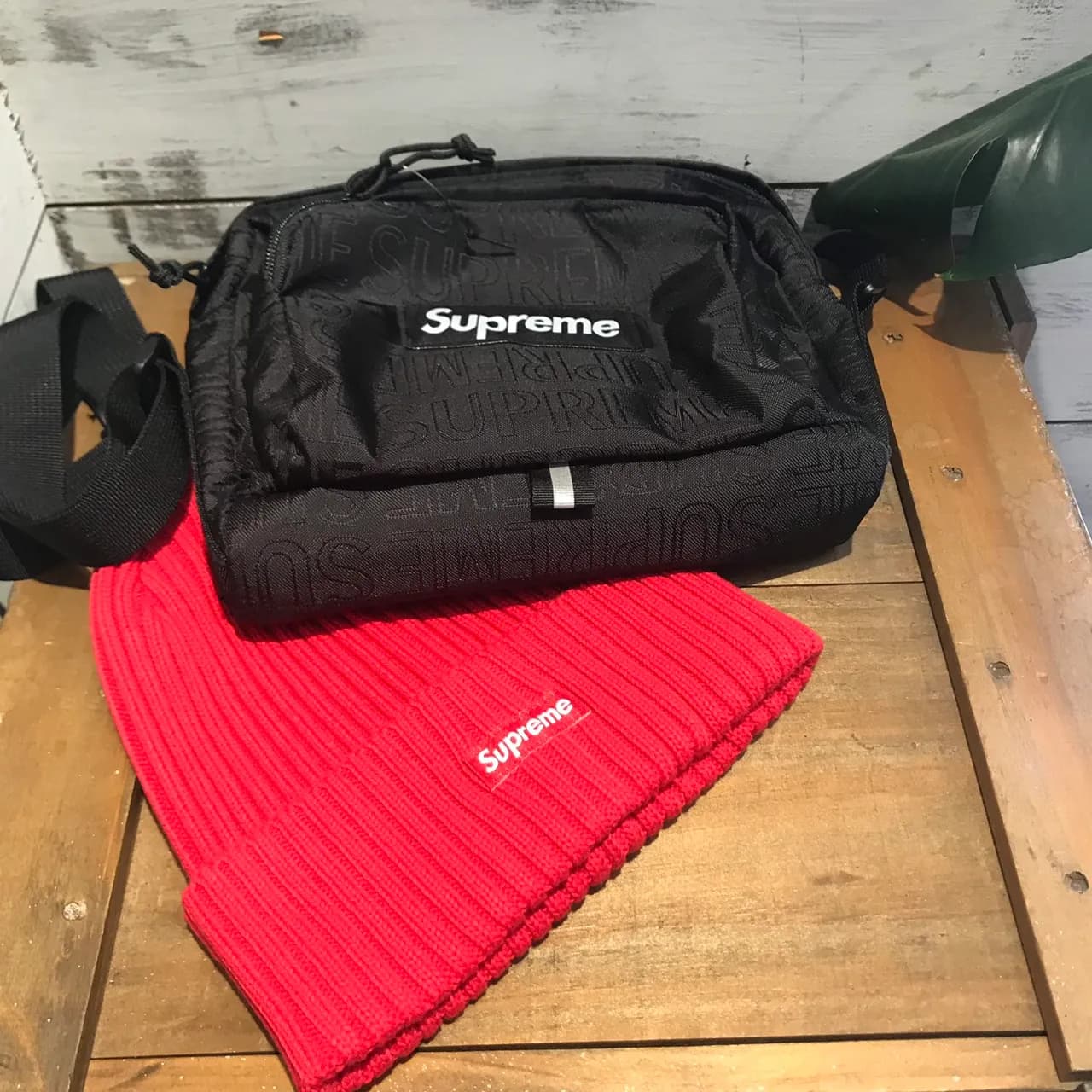 Supreme Supreme 19ss Shoulder Bag&19ss Overdyed Beanie