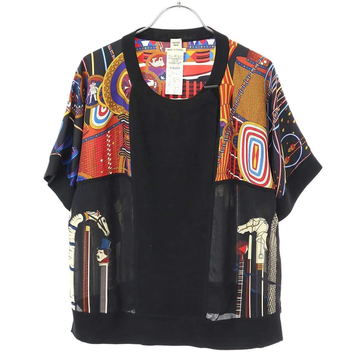 HERMES エルメス 10AW ツイルレーヌ ステッキスカーフ カシミヤニットトップス