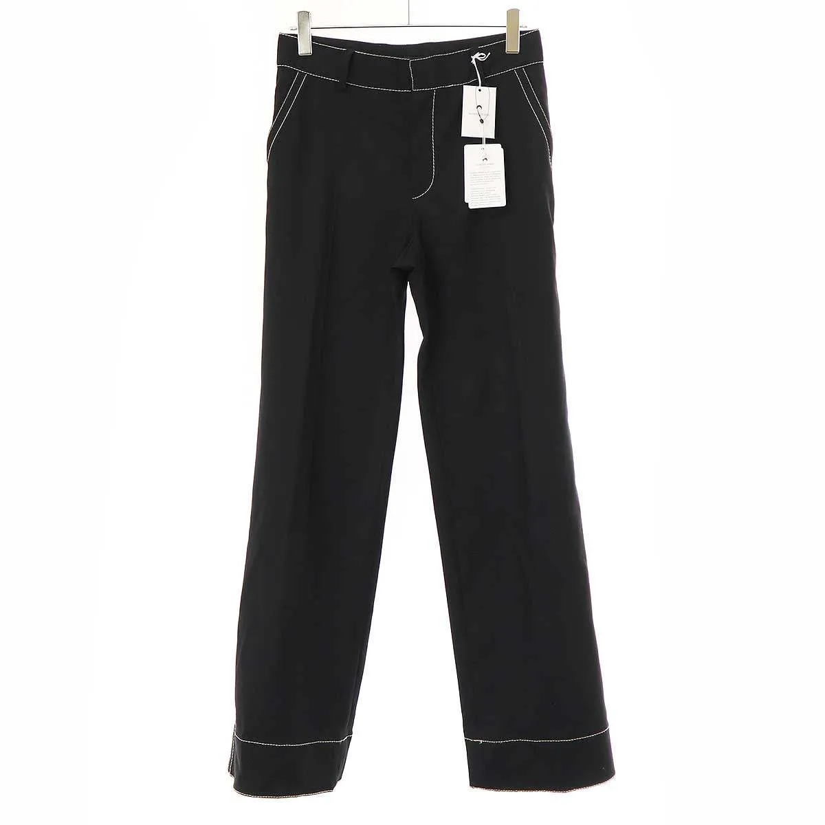 MARINE SERRE マリーン セル 23AW Contrast Stitching Trousers トラウザーズパンツ