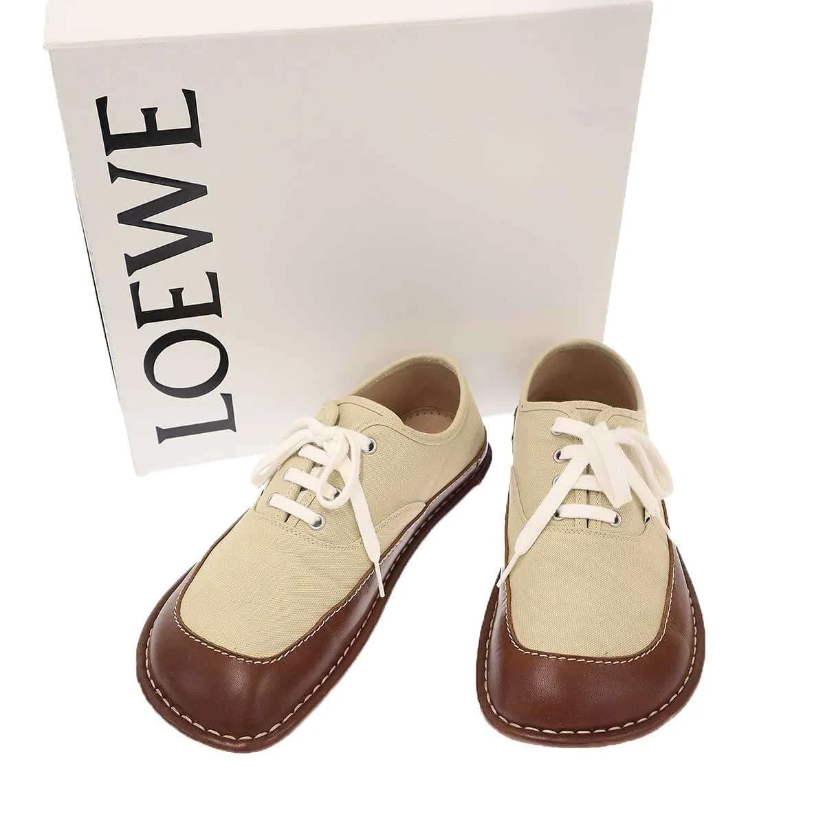 LOEWE ロエベ Bay Shoes ベイ レースアップキャンバス シューズ 962410