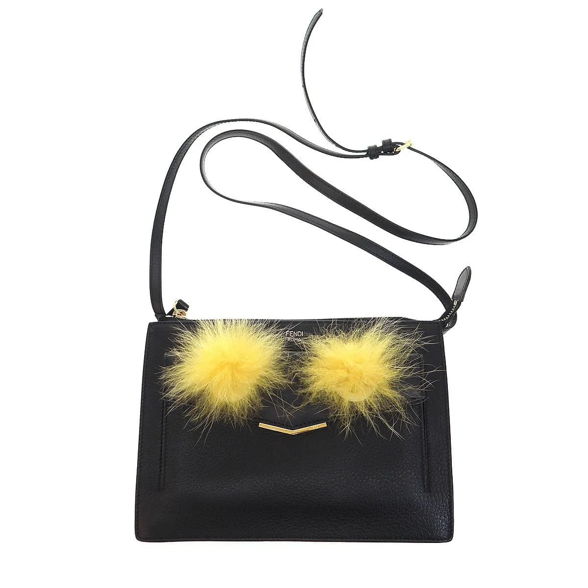 FENDI フェンディ バックバグ モンスター レザーショルダーバッグ
