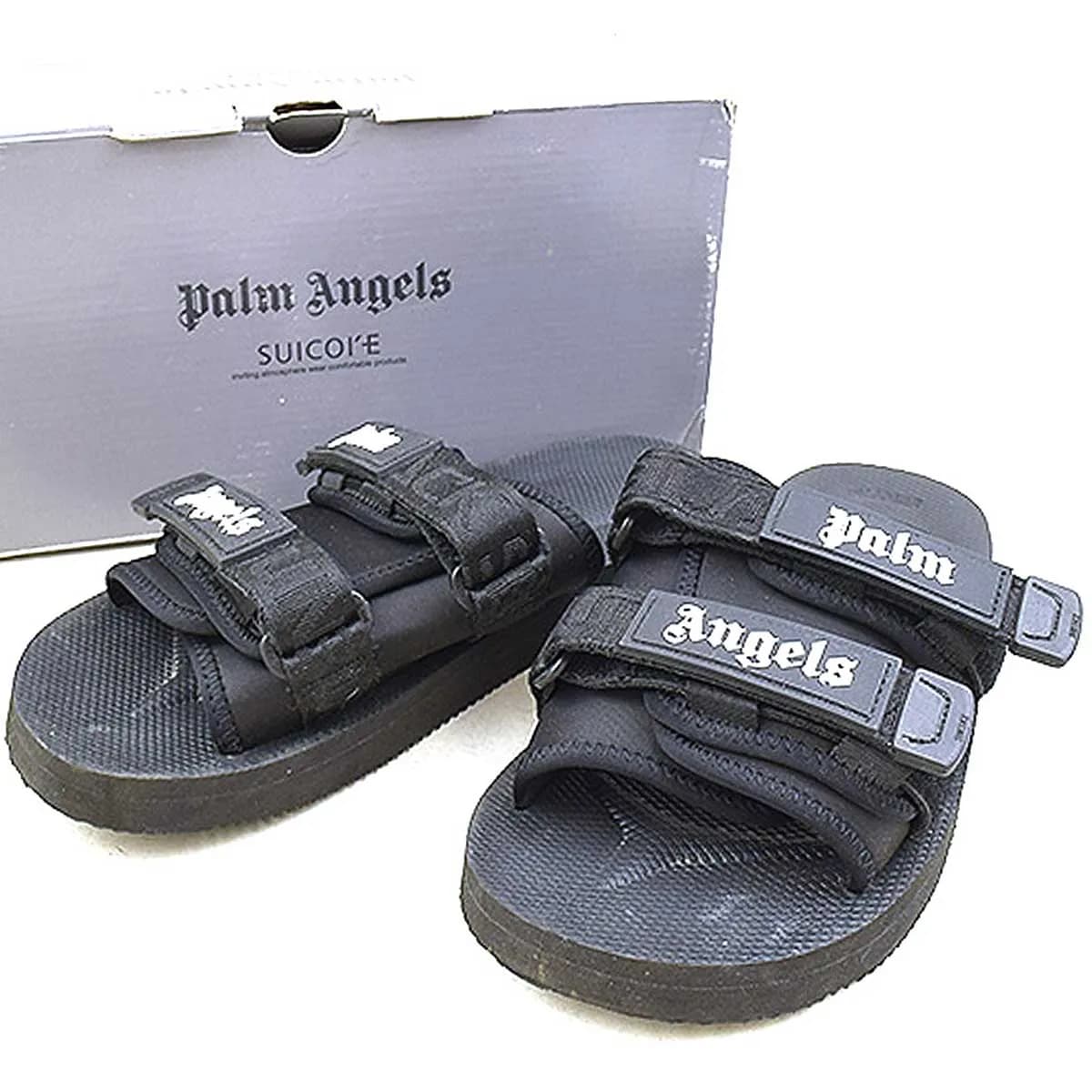 Palm Angels パームエンジェルス×スイコック ロゴ刺繍ベルトサンダル