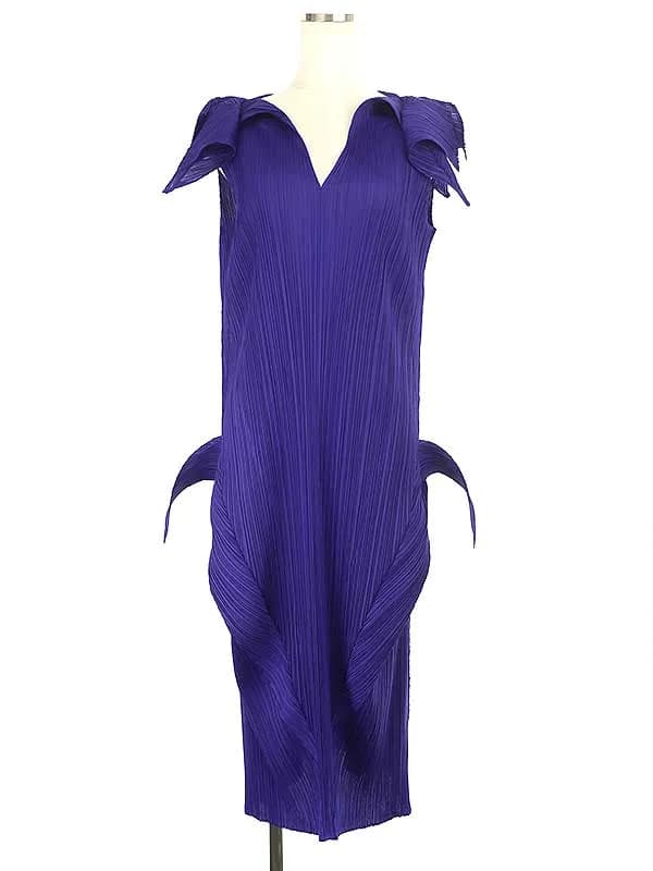 ISSEY MIYAKE プリーツプリーズ イッセイミヤケ 11SS ノースリーブ変形プリーツワンピース