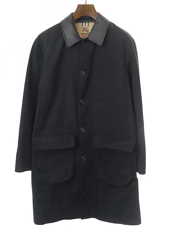 Supreme シュプリーム バーバリー 22SS Leather Collar Trench レザーカラーコート
